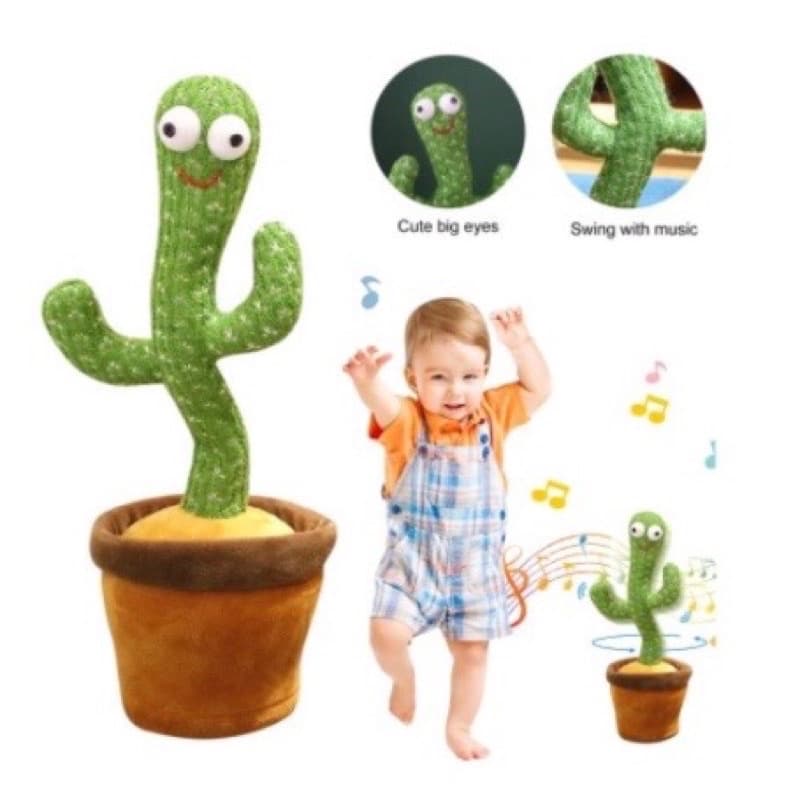 Brinquedo pelúcia dançante cacto cactus dançarino repete a fala envio imediato