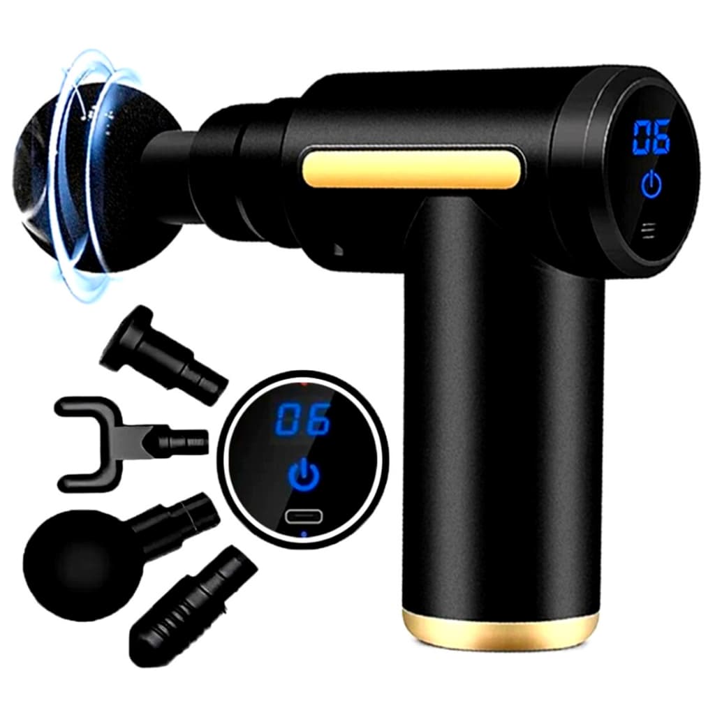 Ditap Variedades Massageador Muscular Elétrico Profissional Portátil Pistola Com Visor Digital