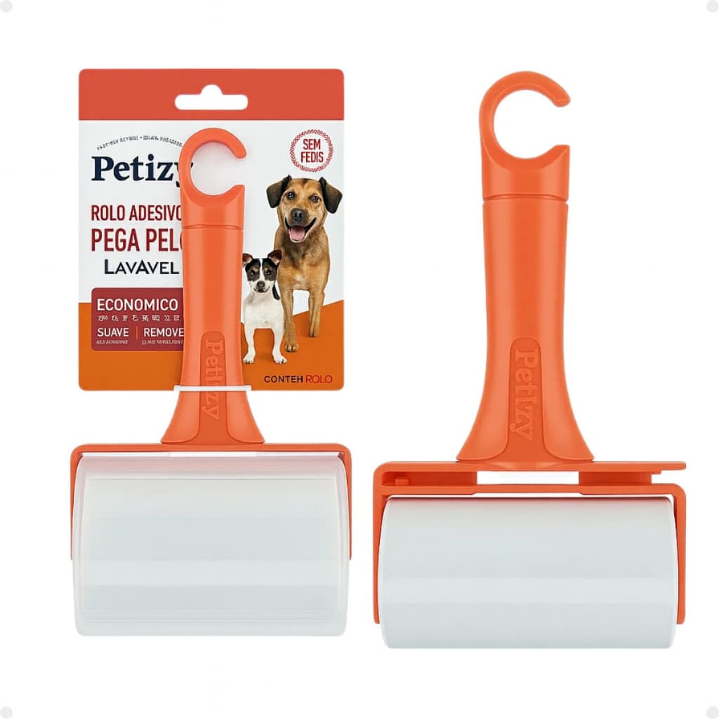 Rolo Adesivo Lavável Tira Pelos Fiapos Poeira e Cabelos Removedor Reutilizável Para Roupas Sofás